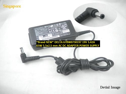 *Brand NEW* 67BW0730197 DELTA 19V 3.42A 65W 5.5x2.5 mm AC DC ADAPTER POWER SUPPLY